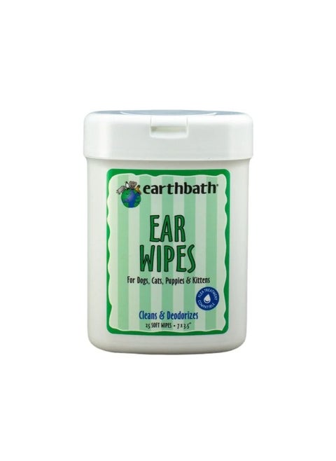 Earthbath Witch Hazel Ear Wipes for Dogs and Cats 25 Pieces