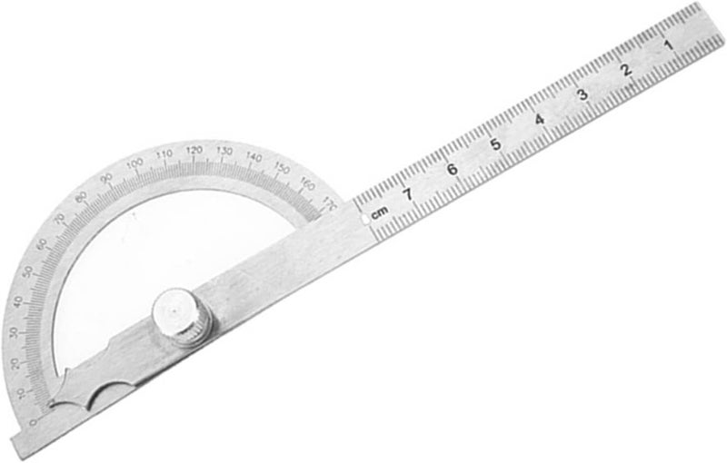 Practical Lock Nut, Stainless Steel Protractor, Goniometer, Protractor, Measuring Ruler (80 * 120mm) - Image 4