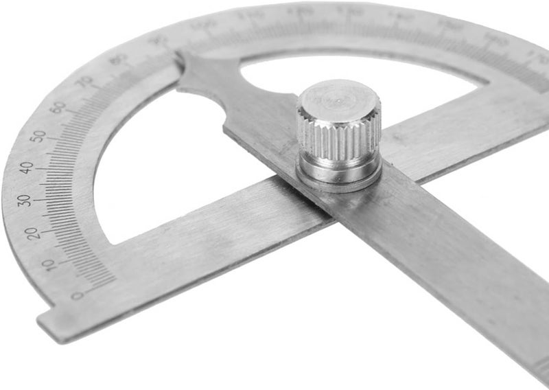 Practical Lock Nut, Stainless Steel Protractor, Goniometer, Protractor, Measuring Ruler (80 * 120mm) - Image 2