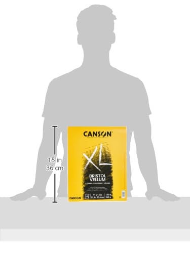 CANSON ورق كانسون XL سلسلة بريستول، فلام، دفتر قابل للطي، 11x14 بوصة، 25 ورقة (100 رطل/260 جرام) - ورق فني للبالغين والطلاب - فحم، قلم وحبر، علامة، وباستيل - Image 3