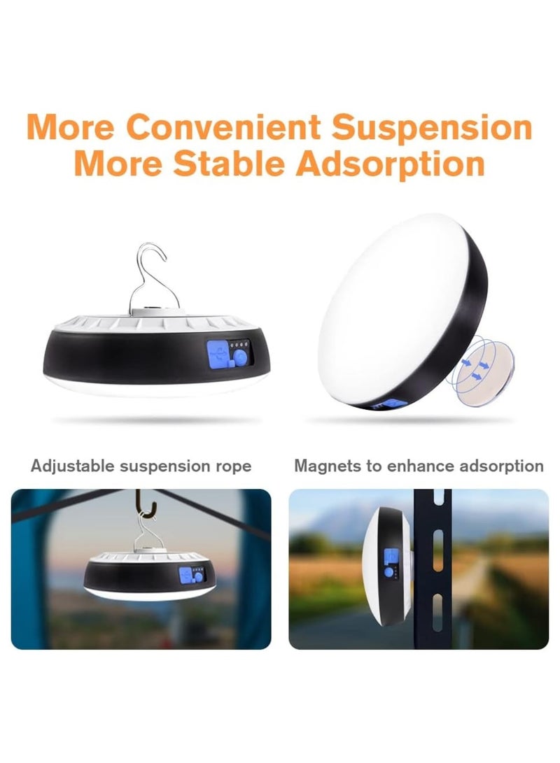 Solar Camping Light, USB Rechargeable Lantern Waterproof Lights with Remote Control, Portable LED Camping Light wiht Magnetic Base for Camping Hurricanes Power Outages Homes - Image 5