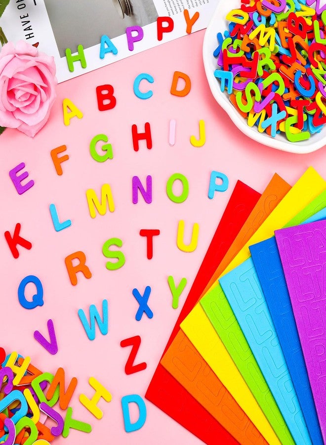 Natonhi 720 Pcs Foam Letter Stickers, 8 Colors 1 Inch 3D Self-Adhesive EVA ABC Alphabet Stickers for Kids Crafts, School Projects, Scrapbooking, Card Making and Party Decorations - Image 2