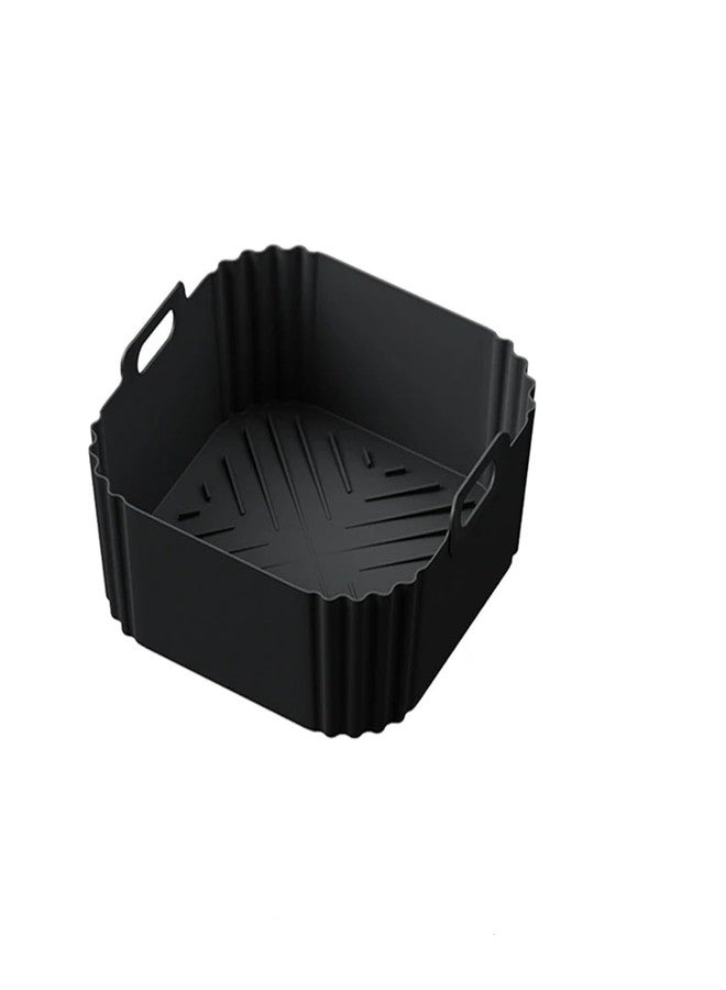 Clazkit Square Silicone Air Fryer Liners,Reusable Air Fryer Pot, Airfryer Accessories, Air Fryers for Oven Microwave Accessories (9 Inch-Color May Vary -Pack of 1) - Image 1