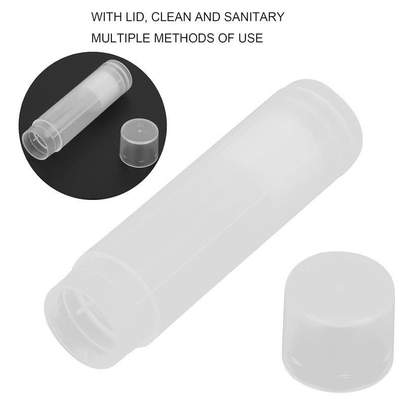 50pcs Empty Lip Balm Tube Kit, Translucent 5ml DIY Lipstick & Lip Balm Containers for Crafting, Perfume Samples, Travel – Compatible with Standard Filling Tools - Image 2
