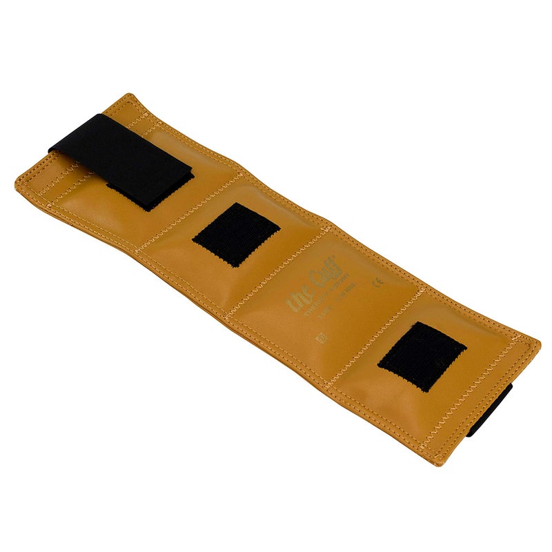 Cando أوزان الكاحل والمعصم القابلة للتعديل الأصلية من ذا كاف للتدريب، الرقص، الجري، الكارديو، الأيروبكس، تقوية العضلات، والعلاج الطبيعي للرجال والنساء، 3 رطل، ذهبي - Image 1