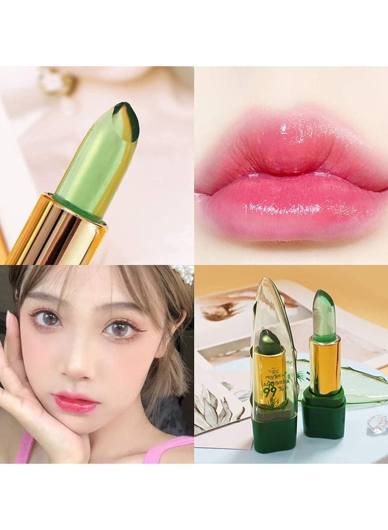 ORiTi 2Pcs Aloe Vera Lipstick Clear Jelly Lipsticks  - Image 4