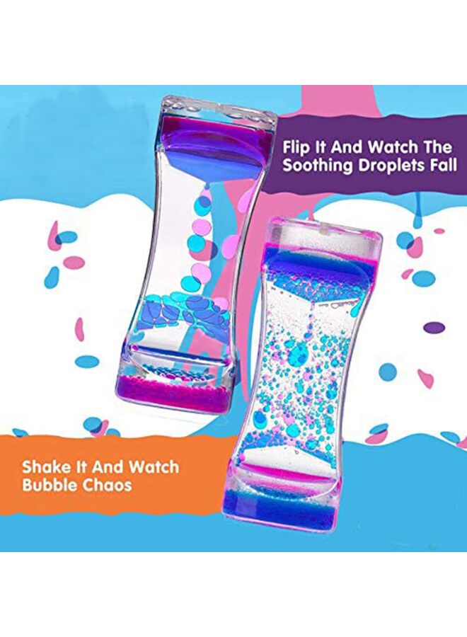 Liquid Motion Bubbler Water Timer Fidget Toy Sensory Toys ADHD Fidget Toy Anxiety Autism Toys Calm Relaxing Desk Toys (REDYellow) - Image 3