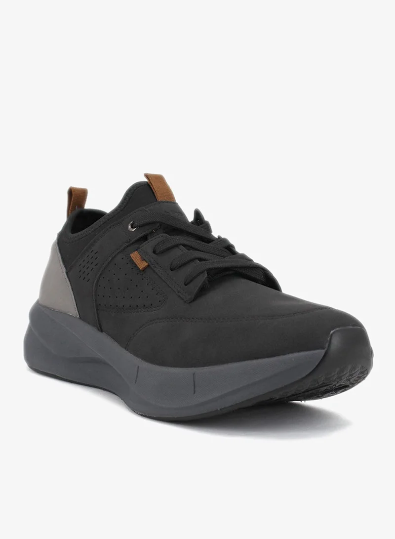هاش بابيز Mens Lightweight Casual Comfort Sneakers Black