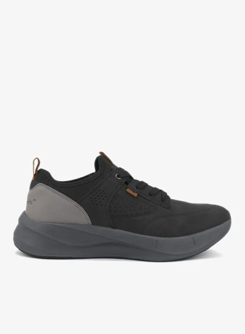 هاش بابيز Mens Lightweight Casual Comfort Sneakers Black