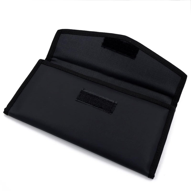 Asraw Stylish Ergonomic PU Faux Leather Document Holder Chequebook/Passbook Vehicle Papers Organizer (Black) - Image 3