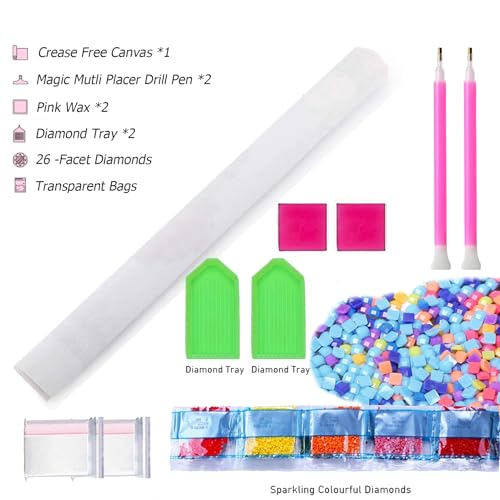 YALKIN Square 5D Diamond Painting Kits for Adults, Large Tulip Flowers Diamond Art Kits Full Drill Diamond Painting Kit for Adult Beginners, DIY Picture Art for Home Wall Decor 40x70CM/15.8x27.6in - Image 5
