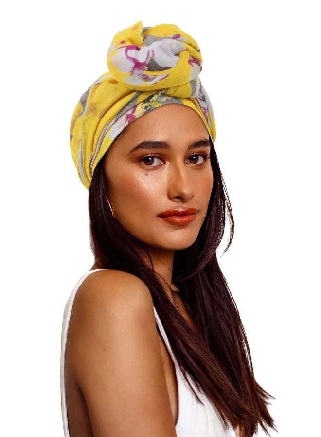 GERINLY Spring Lightweight Scarves Fashion Flowers Print Women Shawl Wrap - Image 4