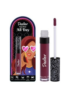 DAZLLER Dazller All Day Lipcolour|Moisturizing Kokum Butter|Non-Transfer & Smudge-proof|8hr stay|Liquid Lipstick for Women|DLC037 Heather Red|6g  - Image 1