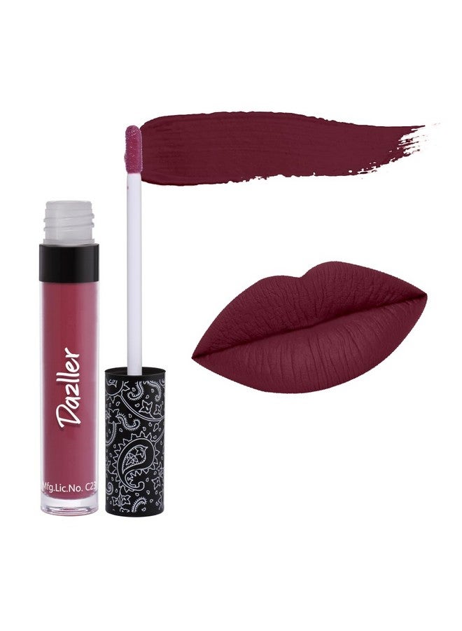 Dazller All Day Lipcolour|Moisturizing Kokum Butter|Non-Transfer & Smudge-proof|8hr stay|Liquid Lipstick for Women|DLC037 Heather Red|6g - Image 2