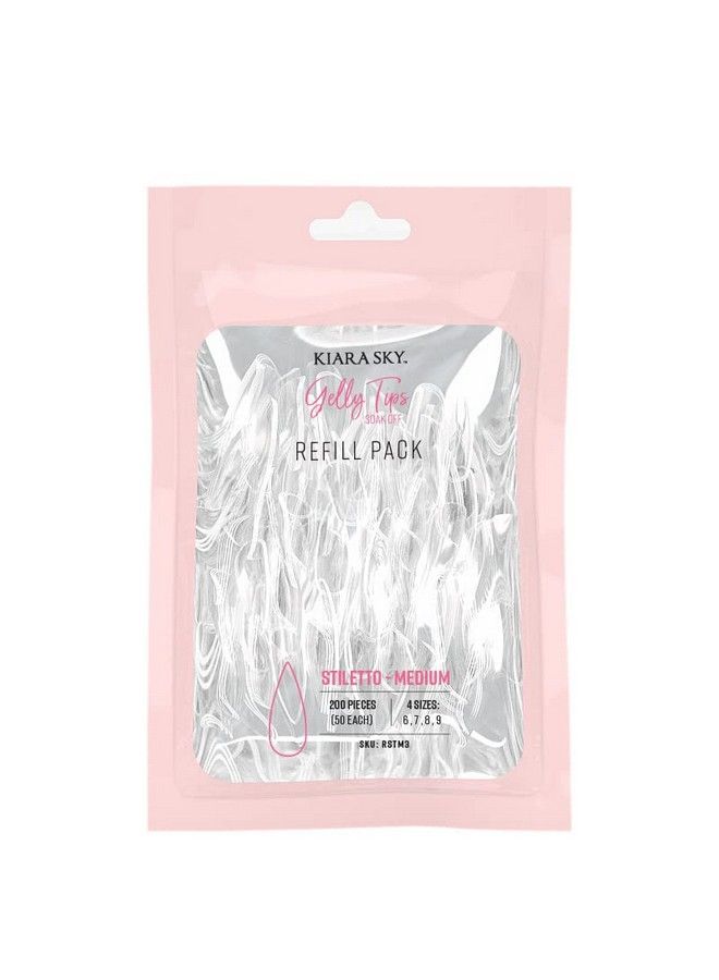 KIARA SKY Gelly Tip Soak Off Nails Refill Packs Stiletto Shape (Medium Length) (Sizes 6 7 8 9) - Image 2