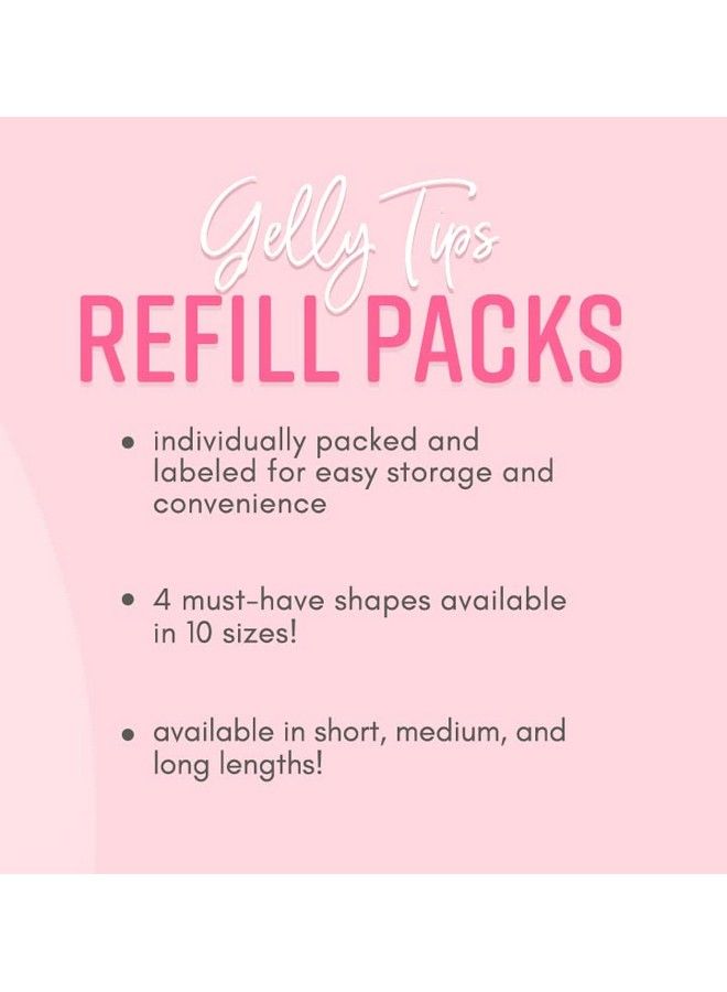 KIARA SKY Gelly Tip Soak Off Nails Refill Packs Stiletto Shape (Medium Length) (Sizes 6 7 8 9) - Image 4