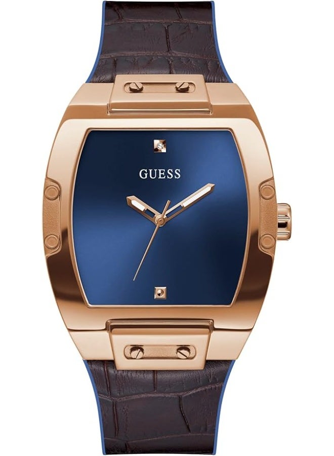GUESS Men's Trend Casual Tonneau Diamond 43mm Watch - Image 1