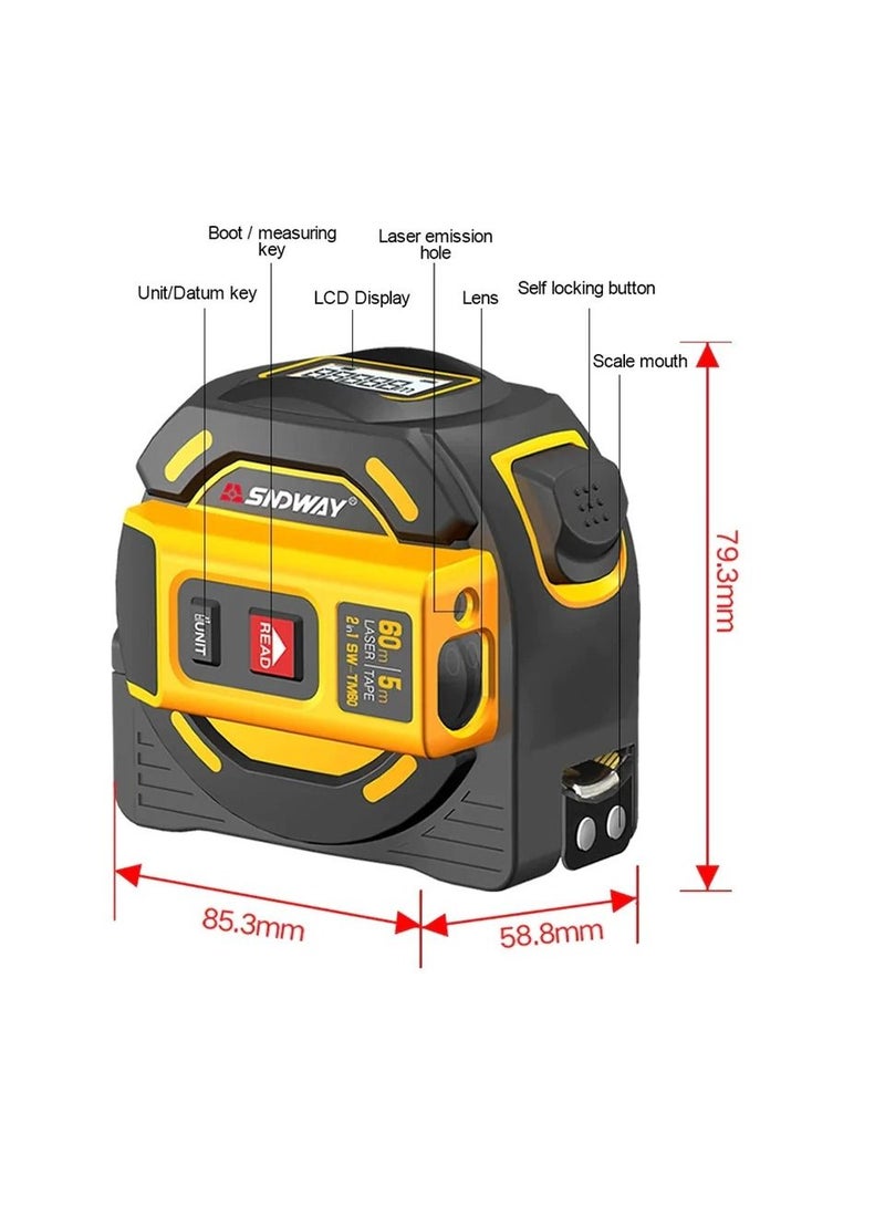 Infrared Laser Measuring Tape Distance Ruler Tape Meter Measures Tools
