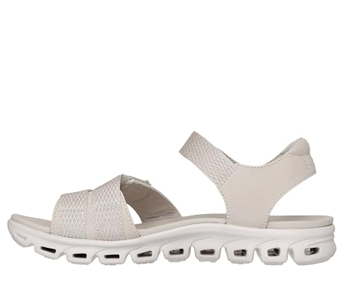 Skechers Women's GLIDE-STEP - COUNT ON ME, Adjustable Double Strap Slingback Sandal, Stone, 8M - Image 2