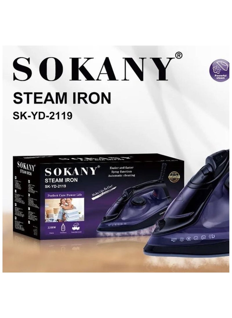 سوكاني جهاز كي بخار بقاعدة سيراميك - 2200 وات SK-YD-2119  - Image 3