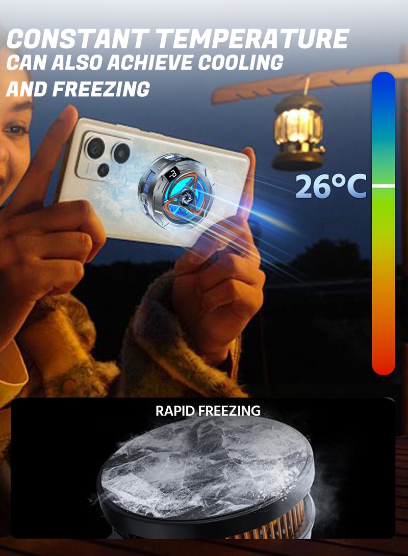 Magnetic Cell Phone Cooler, Gaming Phone Cooling Fan, Lightweight Enfriador Para Celular, Cellphone Radiator, Portable Mobile Phone Semiconductor Heatsink, For Phone and iPad - Image 4