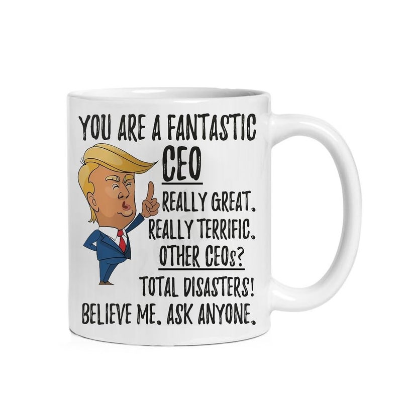 Misaavi Funny Fantastic CEO Mug Great Terrific Person BirthdayChristmasValentines DayAnniversary Present Gift for HimHer 11oz White Ceramic Coffee Mug - Image 1