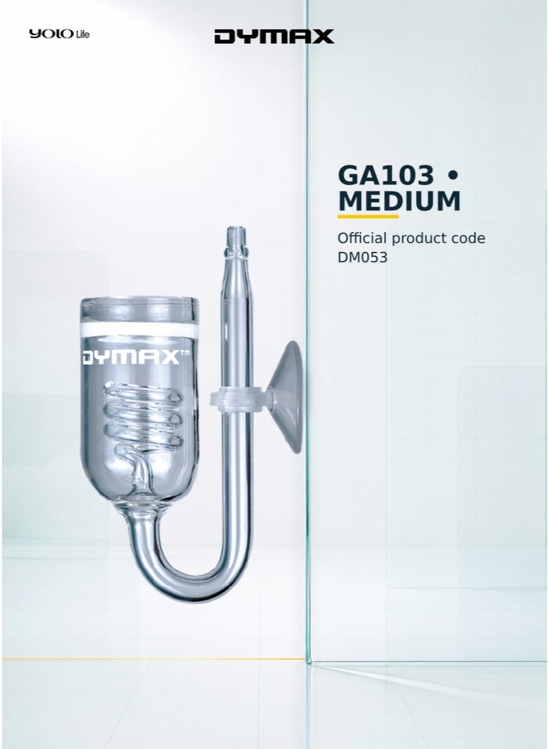 Dymax CO2 Glass Atomizer GA103 (Medium), Aquarium CO2 Diffuser, Ceramic Disc CO2 System, Glass Tank Atomizer for Aquascaping, Fish Tanks, Growth - Image 4