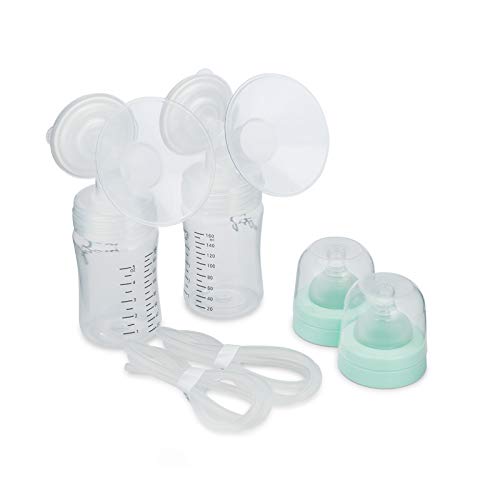 Motif Medical Luna Double Breast Pump Replacement Parts Breast Pump Parts WBottles Nipples Tubing Valves Breast Shields 21mm Diaphragms Connectors More Safe EasytoUse Breast Pump Kit