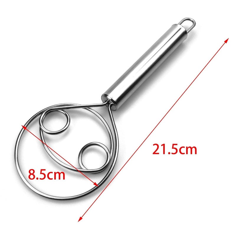 LARYNX LARYNX Multifunctional Effortless Stainless Steel Dough Mixer Dough Mixer Hand Tool for Bread Atta Maker Tool Blender for Cake Pastry Egg Beater for Home Kitchen 1 Pcs  - Image 4