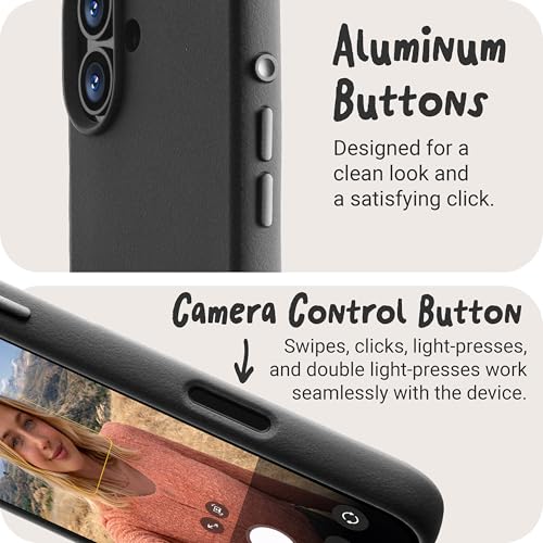 TineeOwl Case for iPhone 17 – MagSafe Compatible, Aluminum Buttons, Camera Control & Rounded Action Button, Slim Textured TPU, Minimalist – DuneX Series - Image 4
