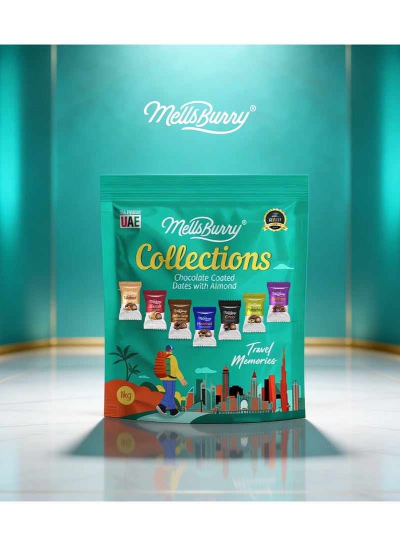 MELLSBURRY Collections Chocolate Coated Dates with Almond 1kg – Premium Assorted Flavors, Gourmet Gift Pack, UAE Made Luxury Date Chocolates - Image 4