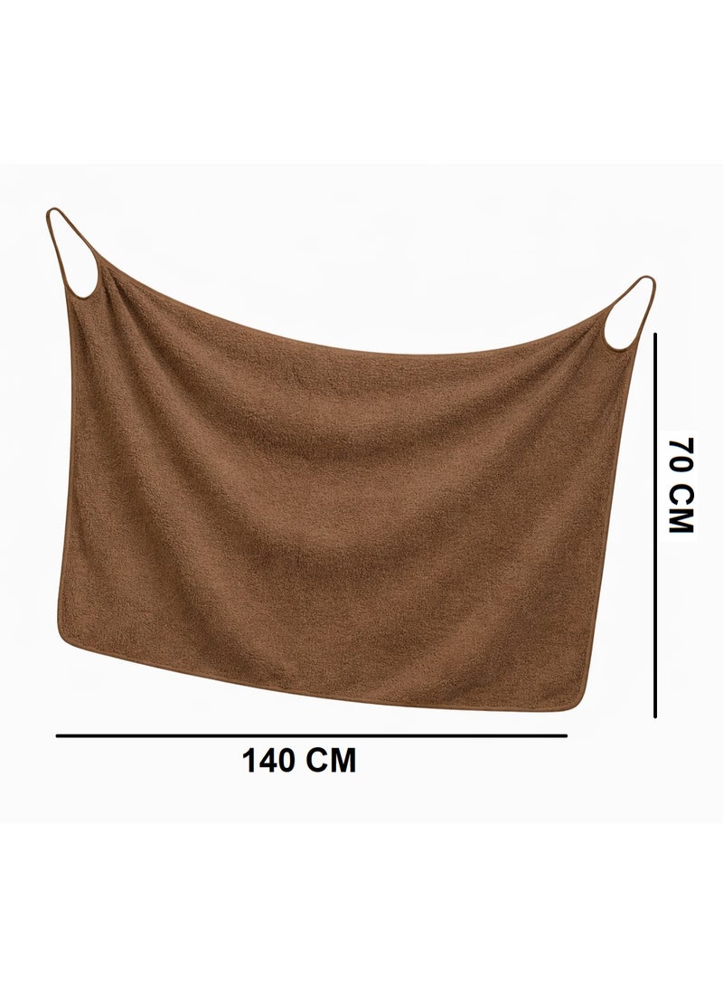 Microfiber Bath Towel, Quick-Dry with Hanging Loops – Size 140 × 70 cm - Image 2