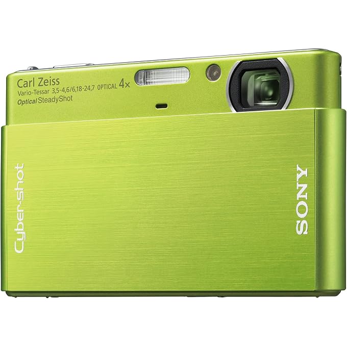 Sony Cybershot DSC-T77 10MP Digital Camera with 4x Optical Zoom with Super Steady Shot Image Stabilization (Green) - Image 1