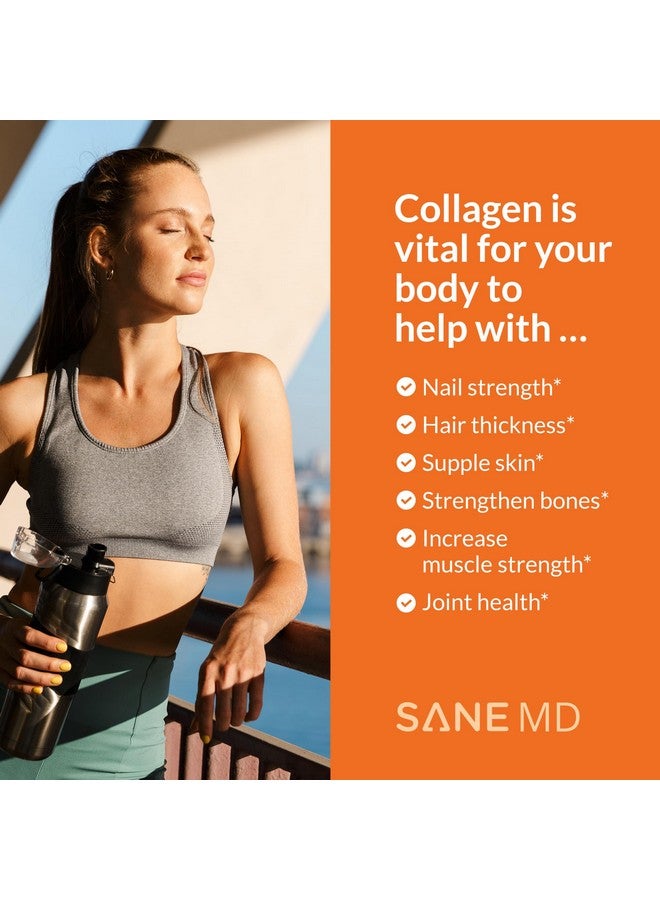 سين SANE MD - مسحوق الكولاجين الحيوي Youthful Glow - مسحوق ببتيدات الكولاجين العضوي المتحلل من الأبقار التي تتغذى على العشب للشعر والأظافر والبشرة وصحة المفاصل - معتمد من NSF - 37 وجبة - Image 3