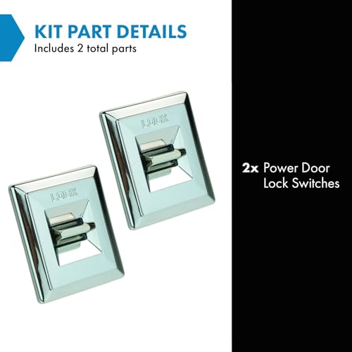 TRQ Power Door Lock Switch Button Pair Set Compatible with Buick Chevy GMC Pontiac Olds - Image 2