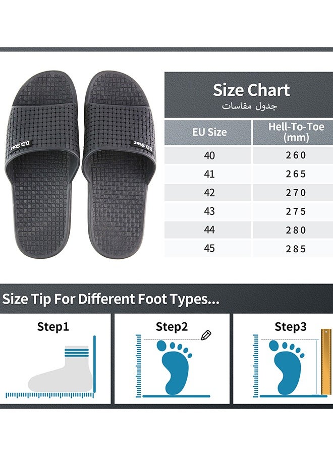 D.D.Star - D.D.Star Big Size Bathroom Slippers For Men and Women Non-Slip Quick Drying Shower Shoes Comfortable And Soft Sole Slide On Sandal - Image 1