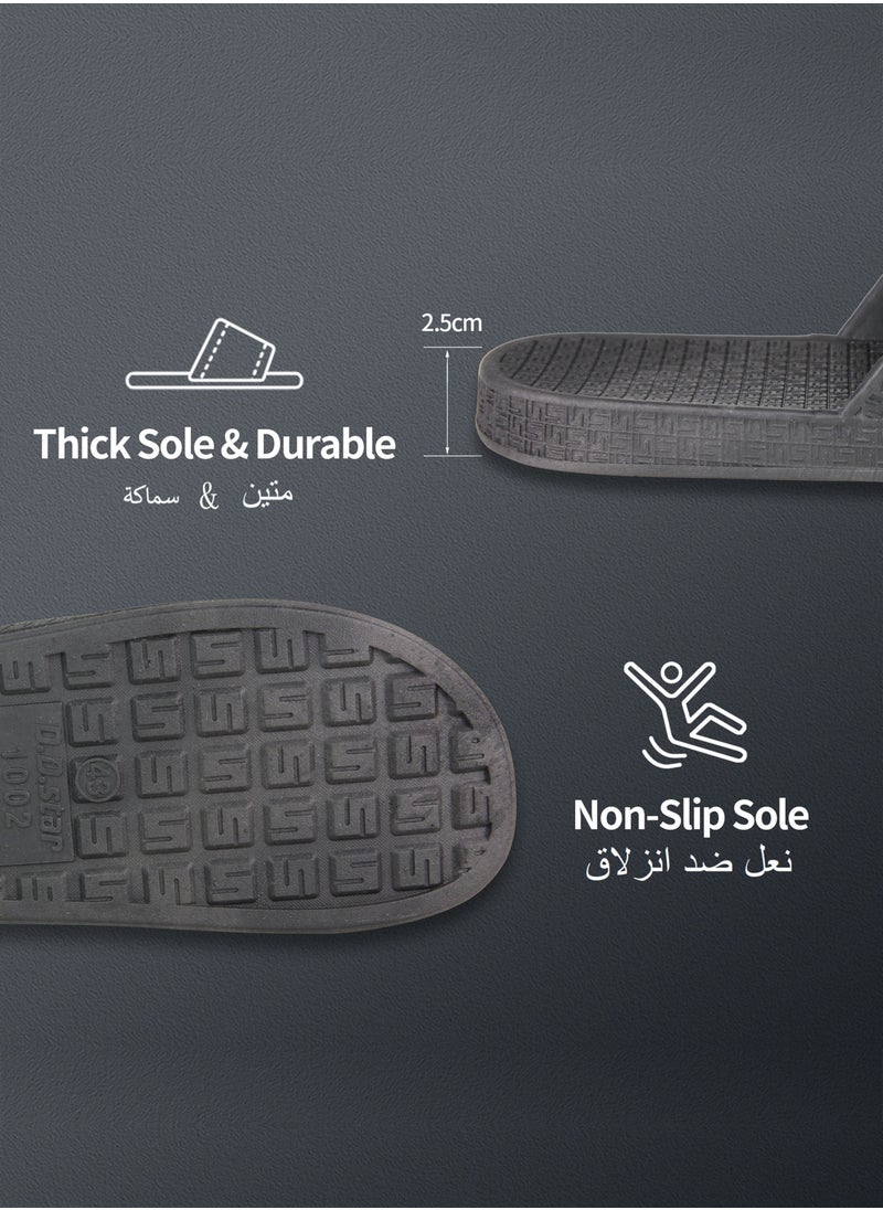 D.D.Star - D.D.Star Big Size Bathroom Slippers For Men and Women Non-Slip Quick Drying Shower Shoes Comfortable And Soft Sole Slide On Sandal - Image 1