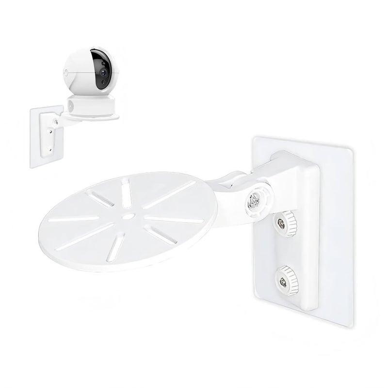 2 Pack Universal Security Camera Mount Bracket, Adhesive Wall & Ceilg Holder with Non-Drill Design, Adjustable 360° Stand for door Dome Cameras, Baby Monitors, CCTV Surveillance - Image 5