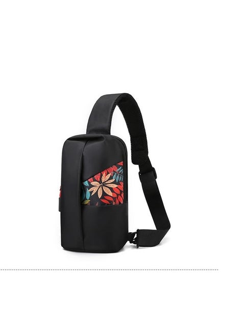 New Men's Chest Bag Fashion Print Outdoor Leisure Sports Shoulder Bag