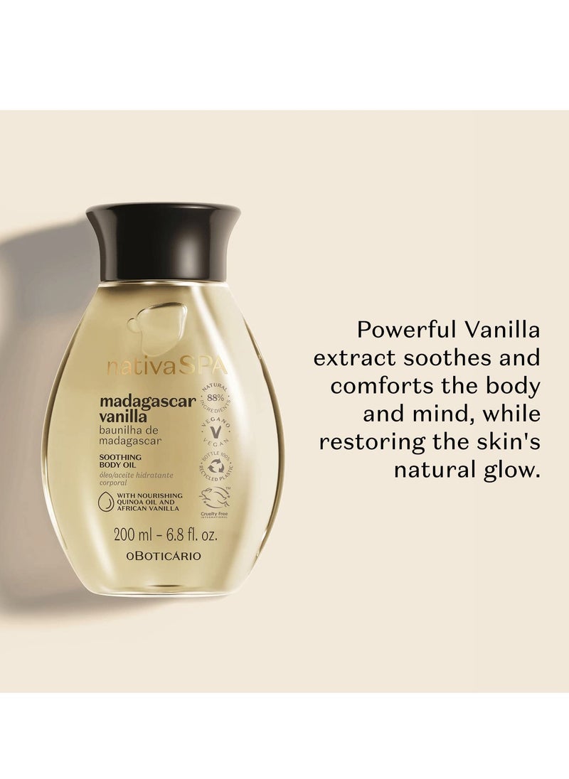 NATIVA SPA O BOTICÁRIO - Nativa SPA by O Boticário Madagascar Vanilla Body Oil & Exfoliating Body Scrub Bundle (7oz & 6.8 oz) - Image 1