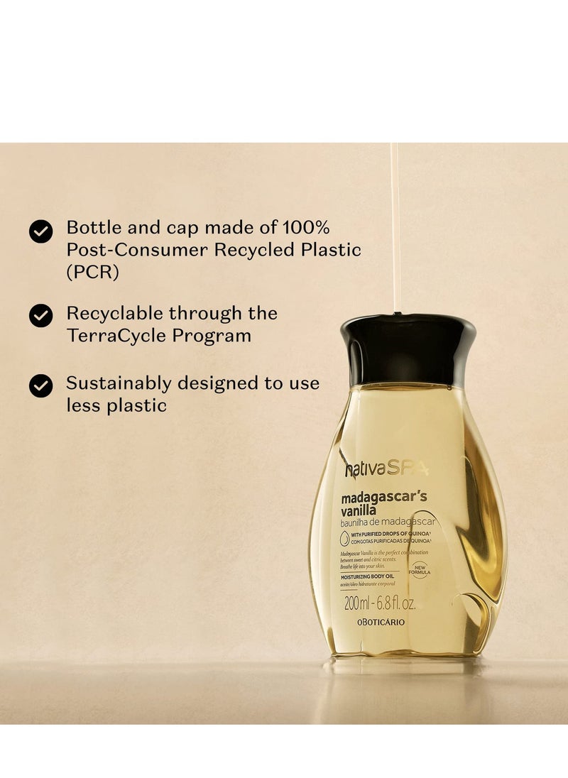 NATIVA SPA O BOTICÁRIO - Nativa SPA by O Boticário Madagascar Vanilla Body Oil & Exfoliating Body Scrub Bundle (7oz & 6.8 oz) - Image 1