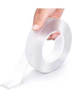 INOVERA (LABEL) INOVERA (LABEL) 2mm Thick Double Sided Adhesive Grip Tape Removable Washable Strong Sticky Strip, Transparent (3 Meter)  - Image 1