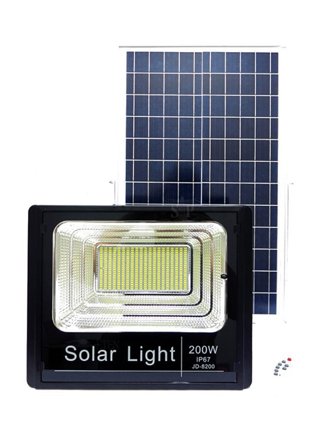 NIBEMINENT Single Head Solar LED Flood Light With Remote Control Black 295x365mm - Image 1
