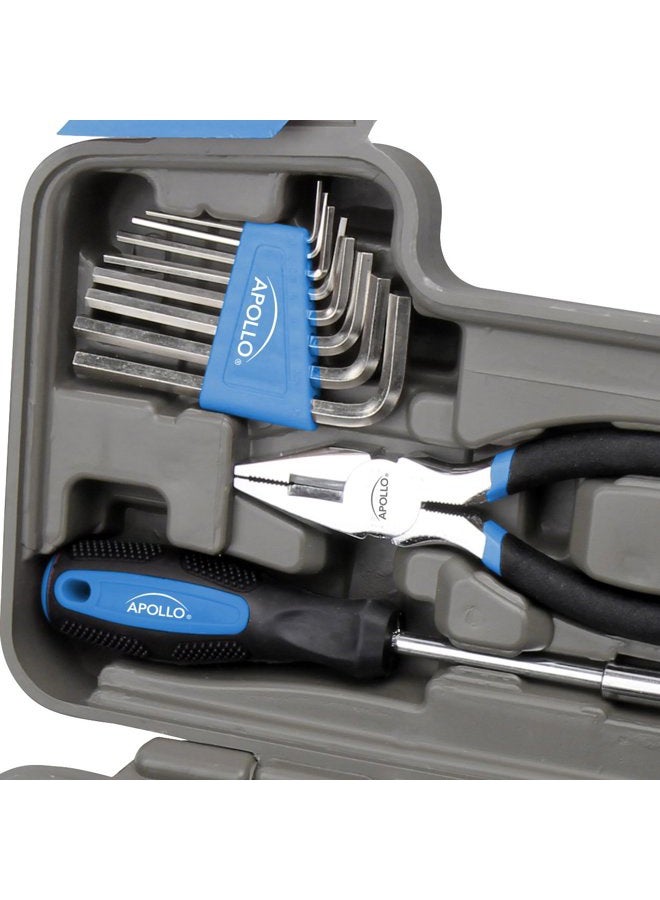 Apollo Tools Original 39 Piece General Household Tool Set in Toolbox Storage Case with Essential Hand Tools for Everyday Home Repairs - Image 2