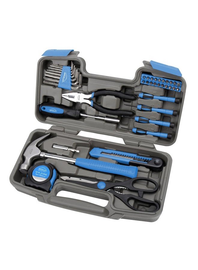 Apollo Tools Original 39 Piece General Household Tool Set in Toolbox Storage Case with Essential Hand Tools for Everyday Home Repairs - Image 1