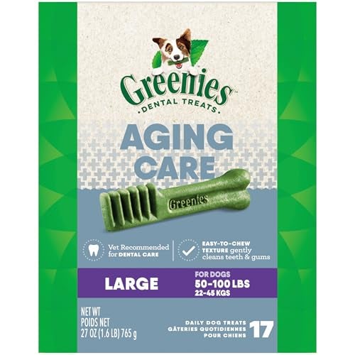Greenies Aging Care Large Dental Dog Treats 27 oz Pack 17 Treats