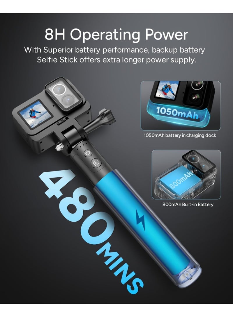 SJ20 Ultra Night Vision  4K Action Cam,8H Power,4K Dual Lens,154° Wide-Angle FOV,Low-Light Motion,Super Stabilization,8X Zoom,30M Underwater Camera for Snorkling,Surfing,Diving,Camcorders - Image 4