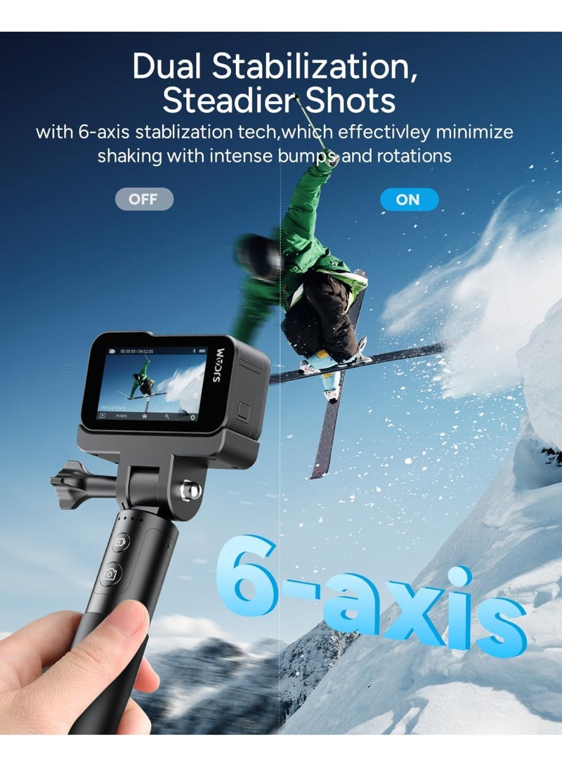 SJ20 Ultra Night Vision  4K Action Cam,8H Power,4K Dual Lens,154° Wide-Angle FOV,Low-Light Motion,Super Stabilization,8X Zoom,30M Underwater Camera for Snorkling,Surfing,Diving,Camcorders - Image 5