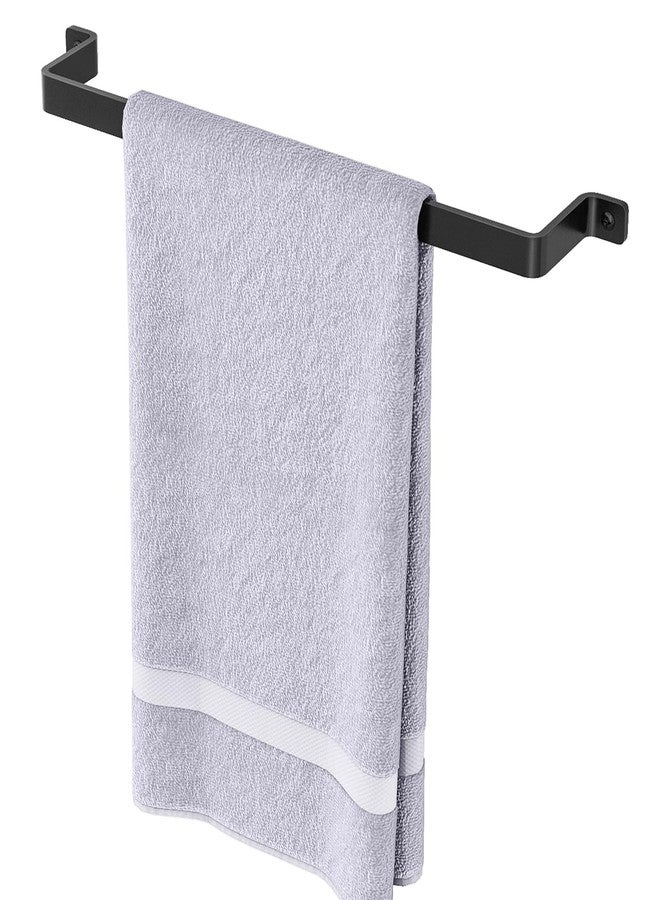VOTZAAQ Towel Bar for Bathroom Towel Rack Wall Mounted: 16'' Black One-Piece Bathroom Towel Bar Without Assembly Hand Towel Holder Bathroom Decor Accessories (Premium Metal) - Image 1