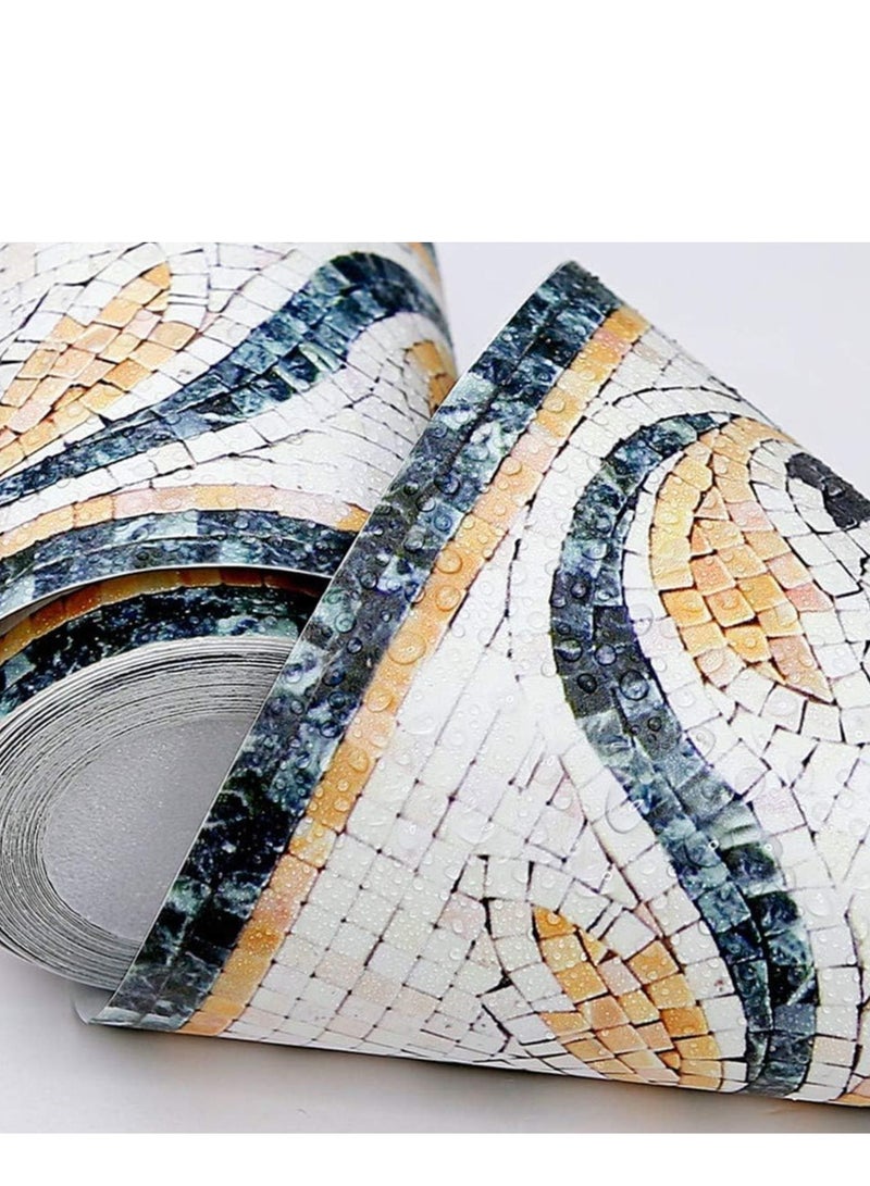 Zikra Wall Edging Self Adhesive 3D Embossed Wallpaper Border Floral Peel Paper and Stick Tile Trim Lines for Bathroom Living Kitchen Backsplash Sticker - Image 5